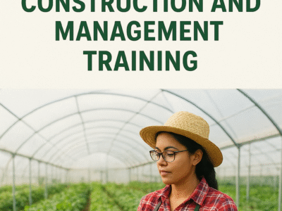 6 months Greenhouse Construction and management training